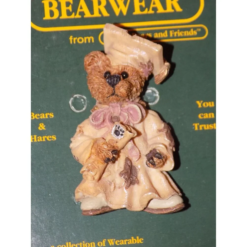Boyds Bears Bearwear Brooch Lapel Pin 1995 Bailey...The Graduate Vintage - 26109 - Picture 4 of 4